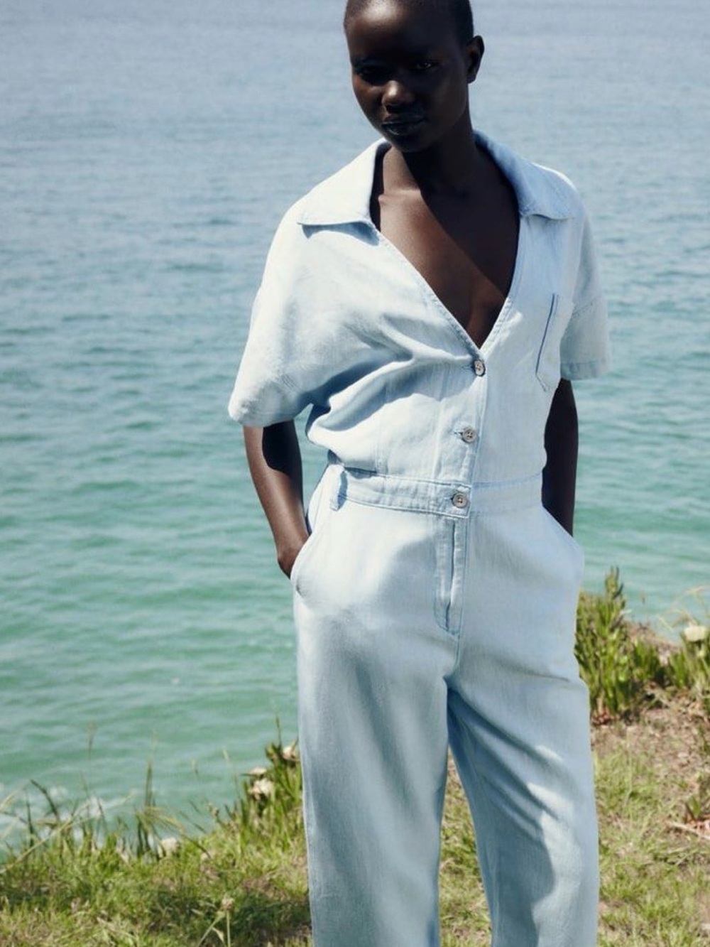 ZARA Denim Jumpsuit S